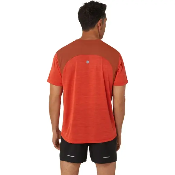 ASICS Road Hardloopshirt Korte Mouwen Rood Heren