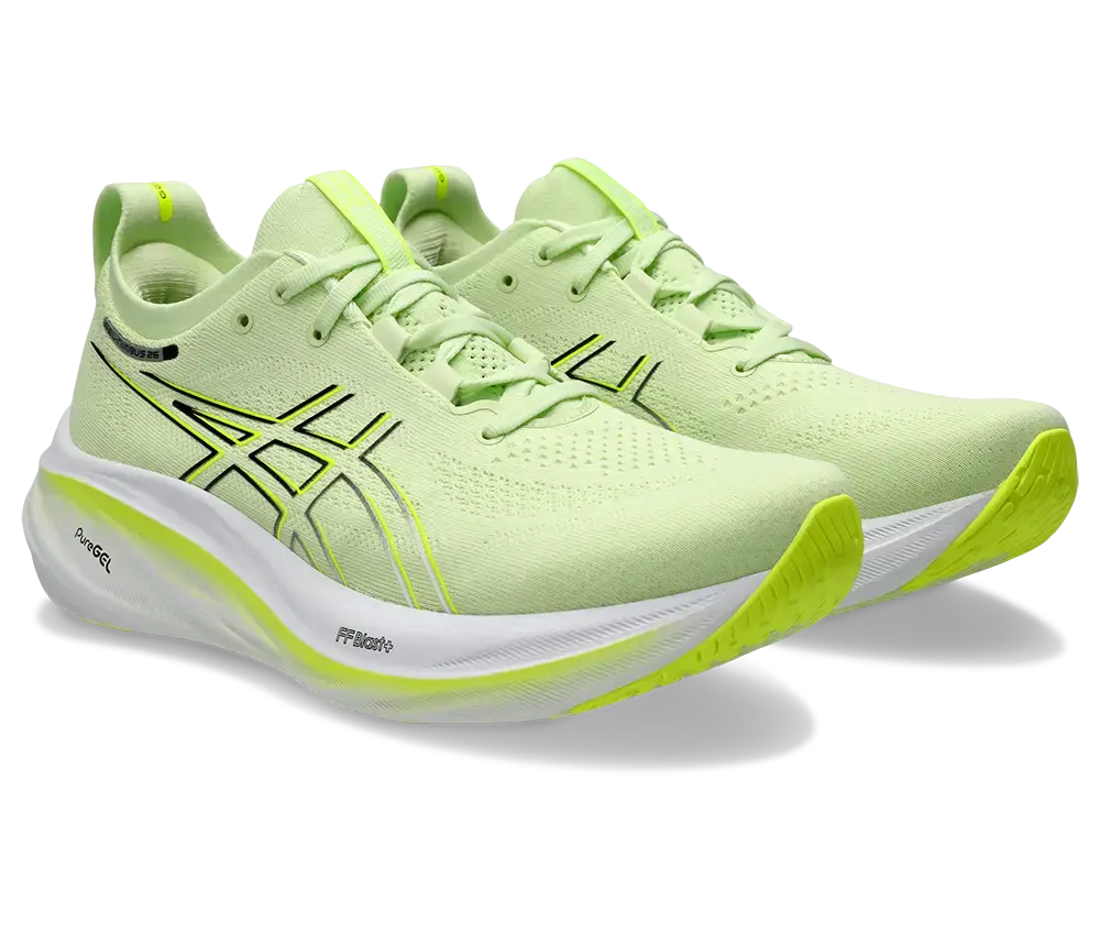 ASICS Gel Nimbus 26 Hardloopschoenen Lichtgroen Wit Heren