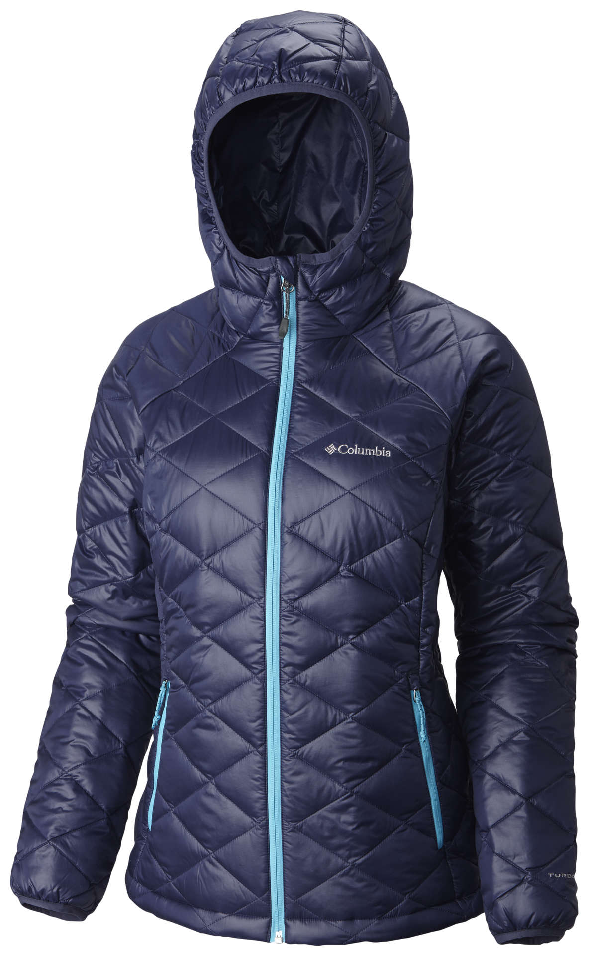 Columbia Trask Mountain 650 TurboDown Hoodie Blauw Dames