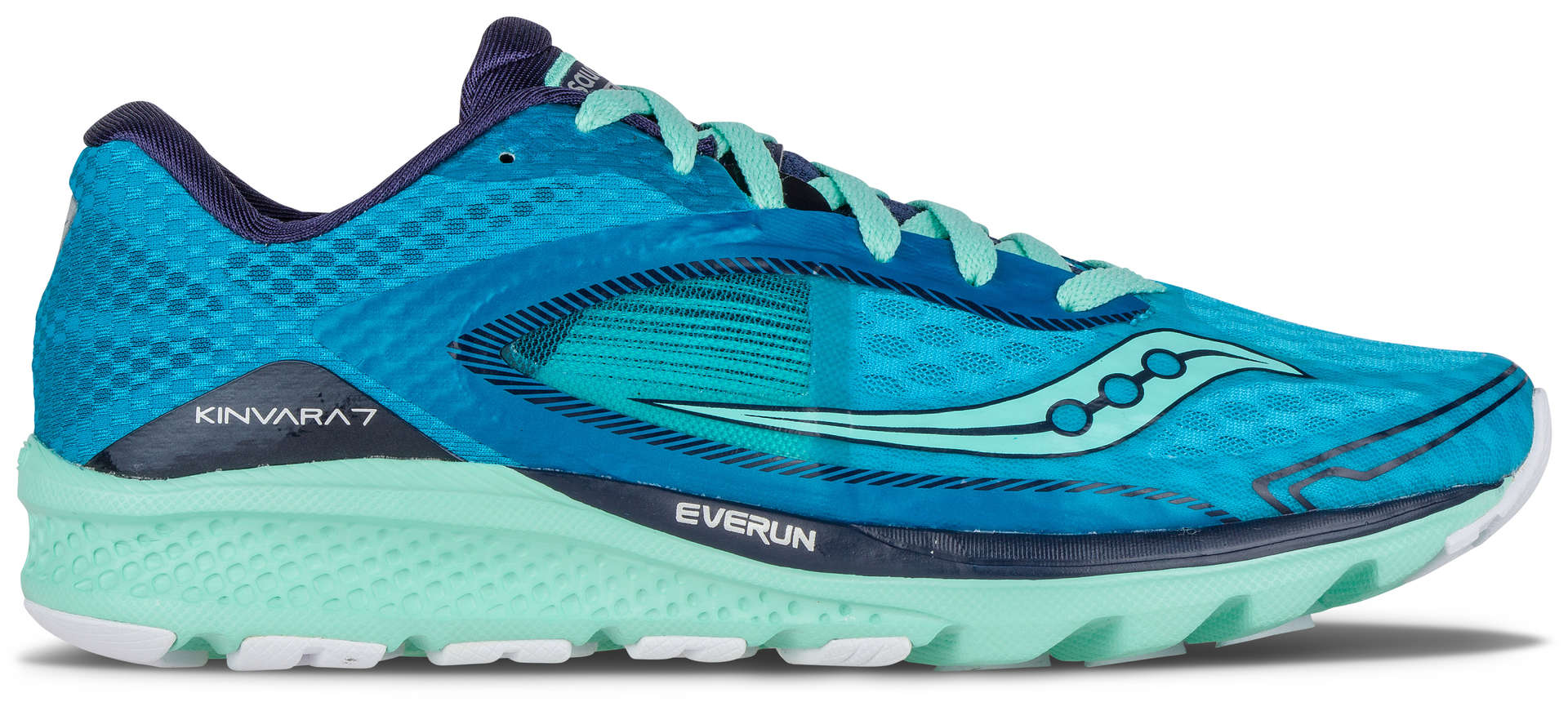 Kinvara 7 Hardloopschoenen Groen Blauw Zilver Dames