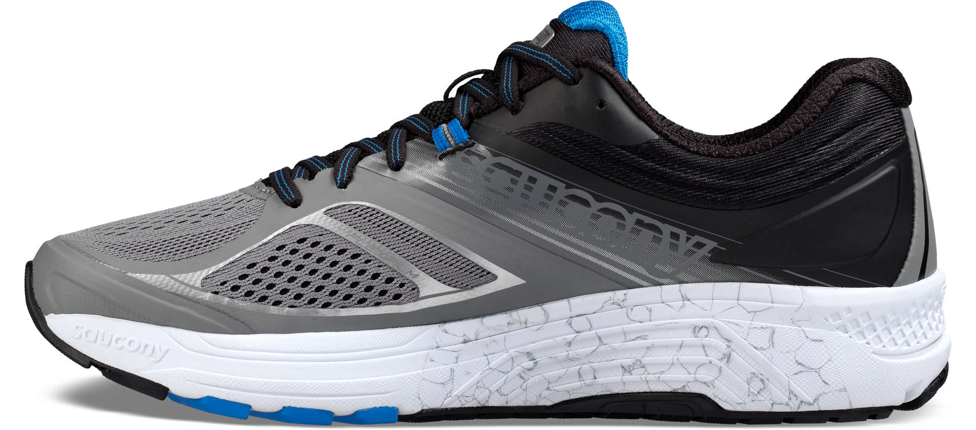 Saucony Guide 10 Hardloopschoenen Grijs/Zwart/Blauw Heren