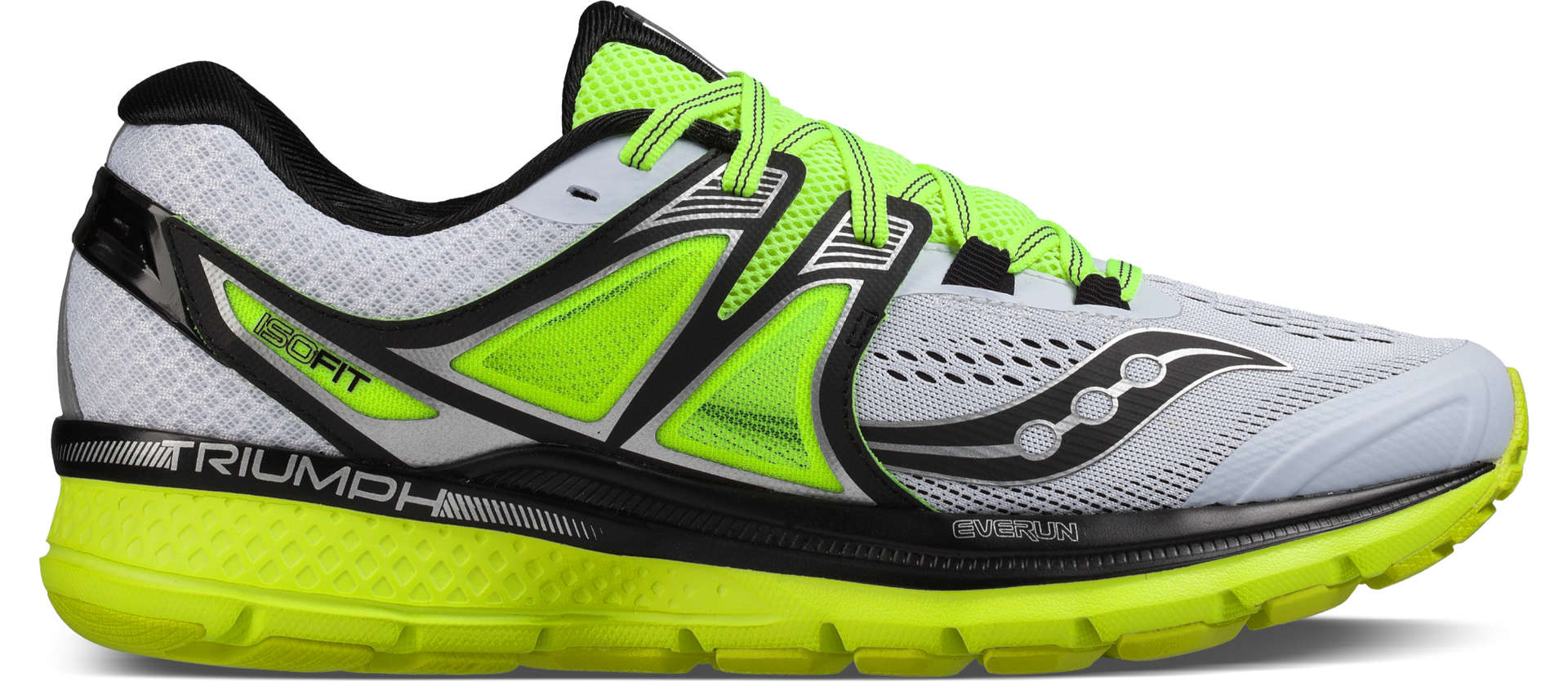 Saucony Triumph ISO 3 Hardloopschoenen Wit/Zwart/Geel Heren