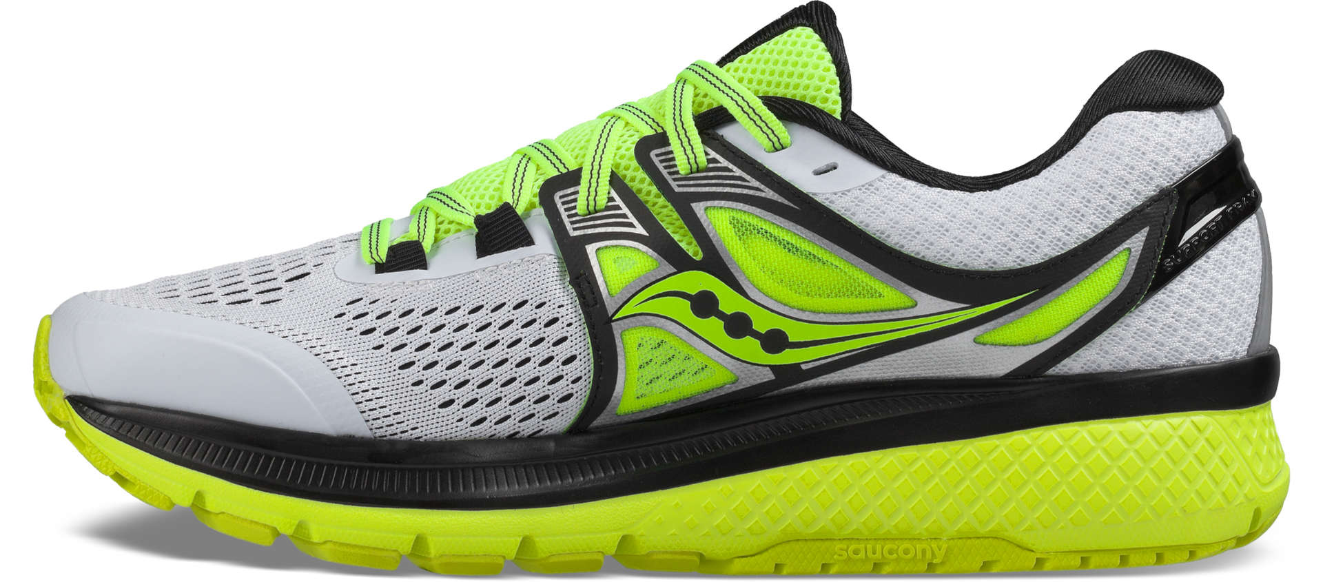 Saucony Triumph ISO 3 Hardloopschoenen Wit/Zwart/Geel Heren