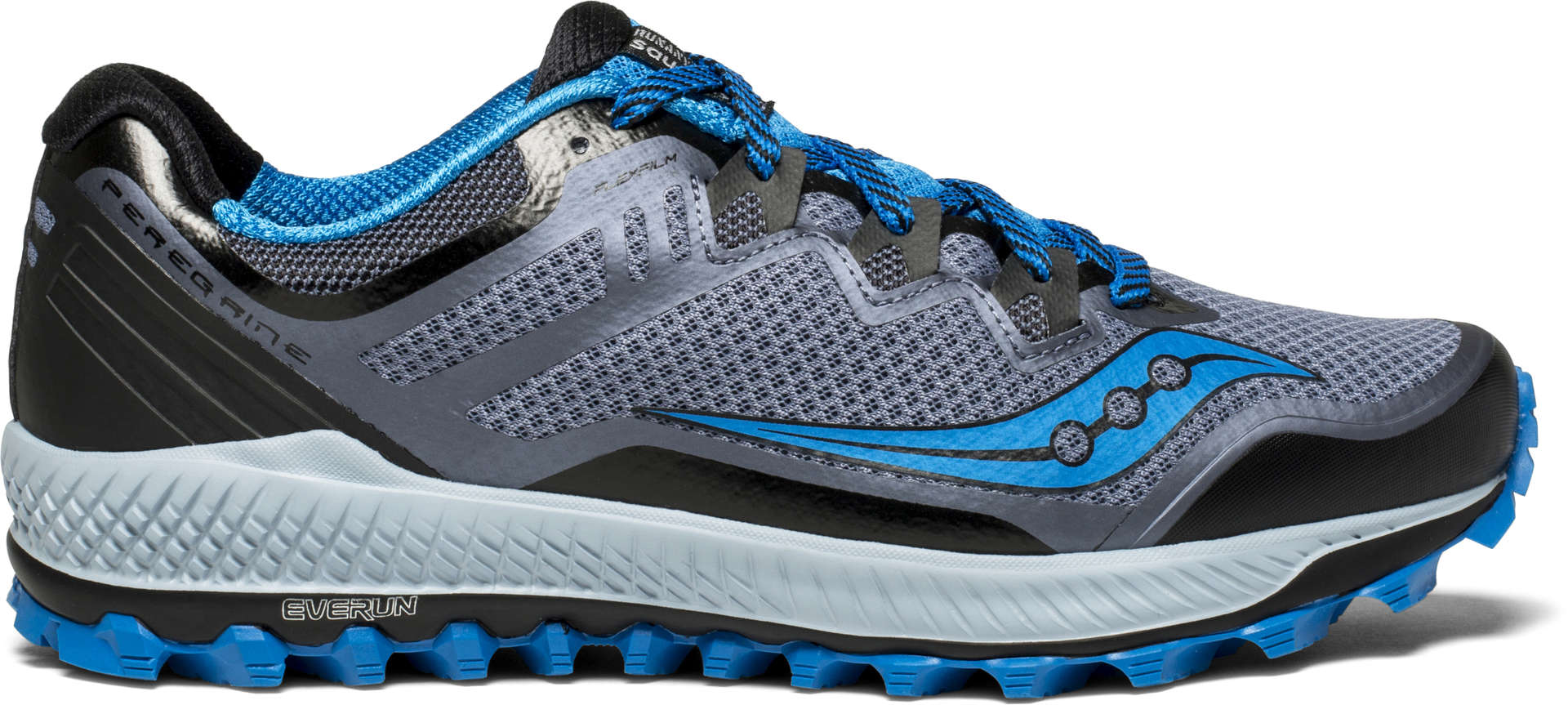 Saucony Peregrine 8 Trail Hardloopschoenen Zwart/Grijs/Blauw Heren