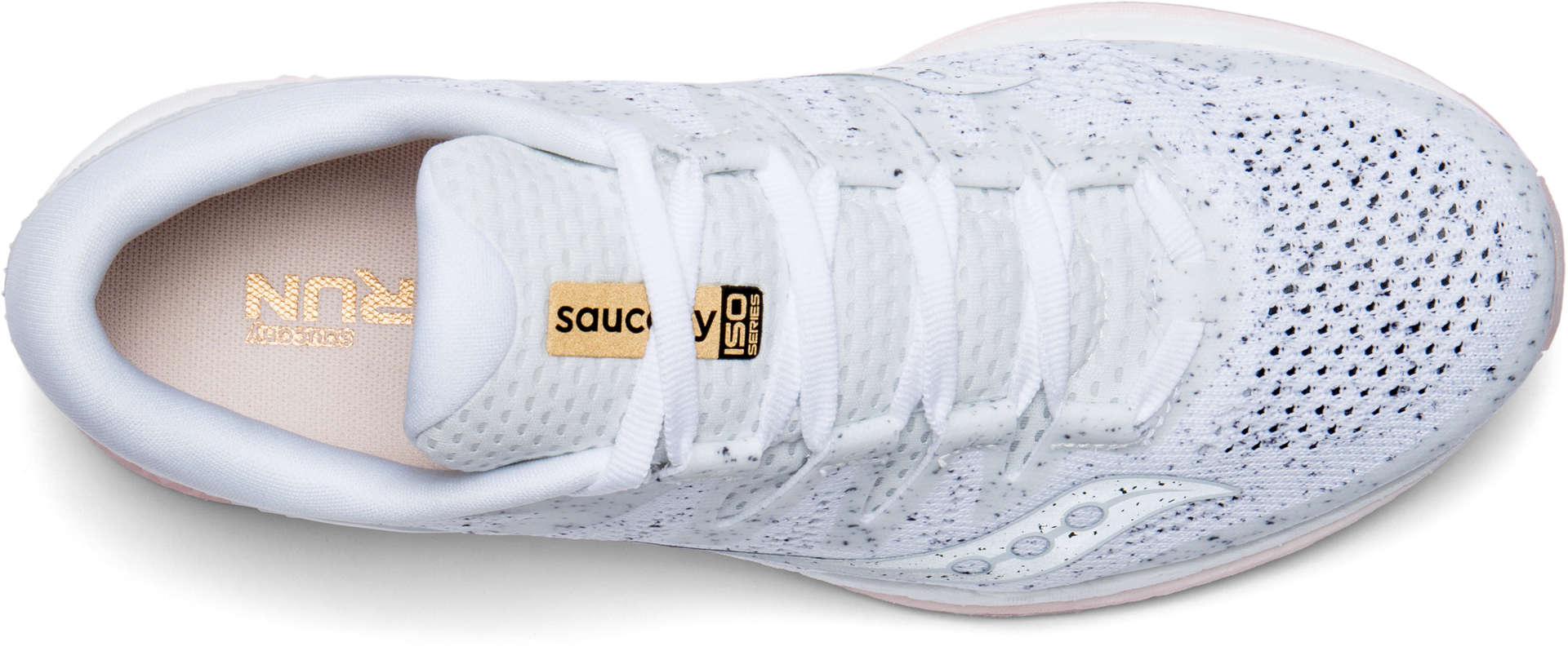 Saucony Freedom ISO 2 White Noise Hardloopschoenen Wit Grijs Roze Dames koop je bij Futurumshop