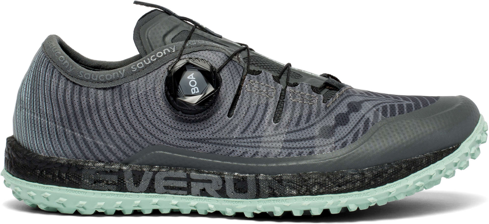Saucony Switchback ISO Trail Hardloopschoenen Grijs/Mint Dames koop je bij  Futurumshop.nl