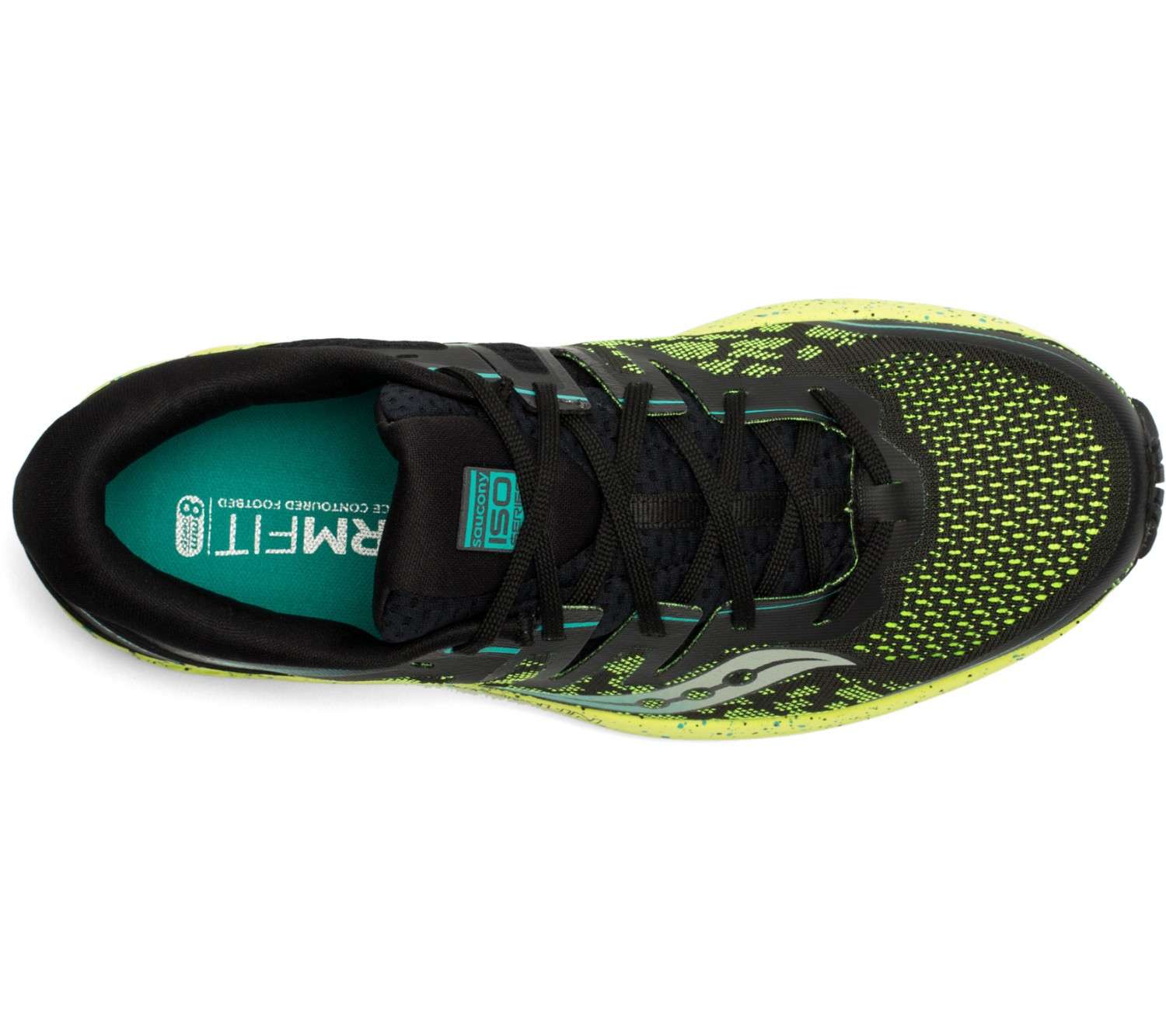 Saucony Guide ISO 2 Trail Hardloopschoenen Zwart Geel Heren koop je bij Futurumshop