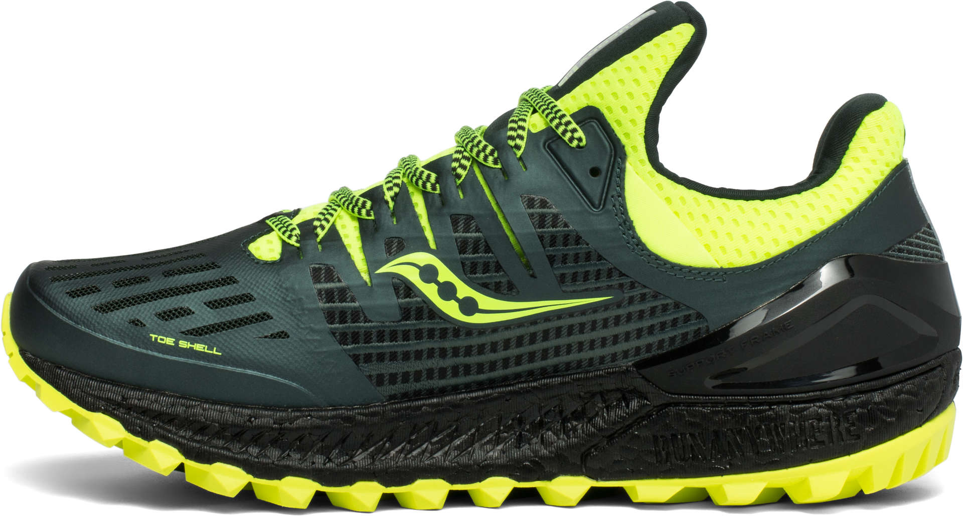 Saucony Xodus ISO 3 Trail Hardloopschoenen Groen/Geel Heren