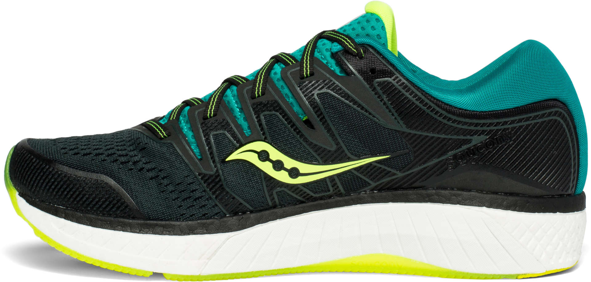 Saucony Hurricane ISO 5 Hardloopschoenen Grijs Groen Heren koop je bij Futurumshop