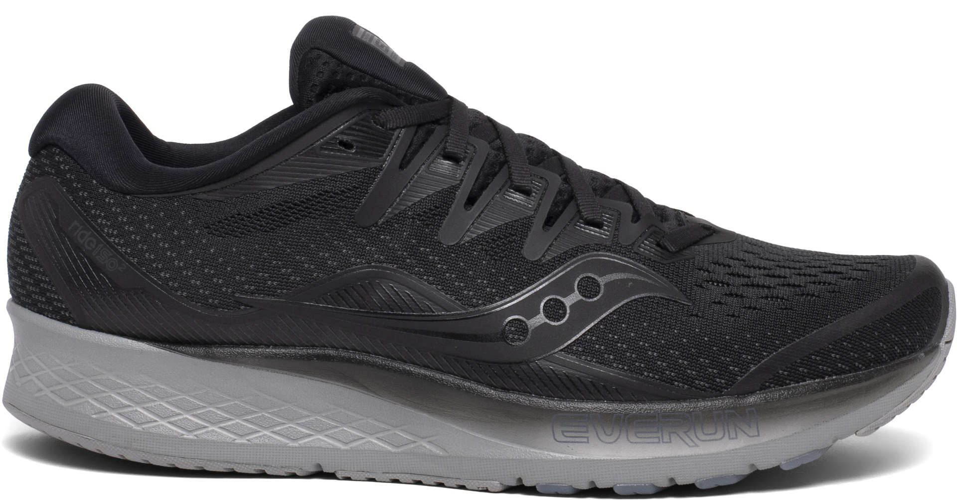 Saucony Ride ISO 2 Hardloopschoenen Zwart/Grijs Heren