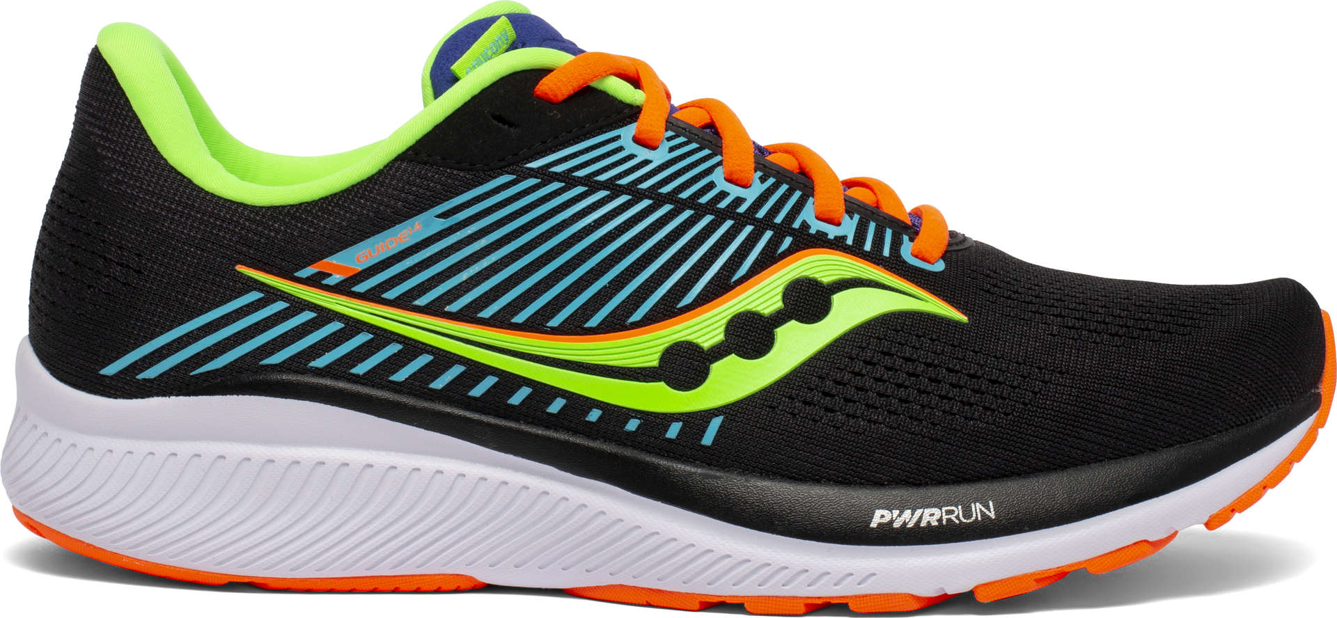 Saucony Guide 14 Hardloopschoenen Zwart/Groen/Blauw/Oranje Heren koop je  bij Futurumshop.nl