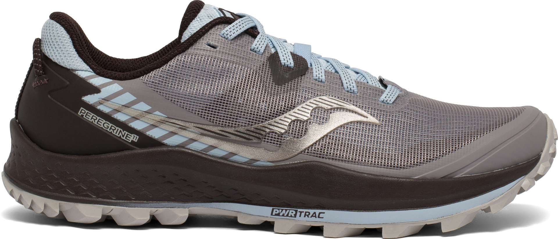 Saucony Peregrine 11 Trail Hardloopschoenen Grijs/Lichtblauw Dames koop je  bij Futurumshop.nl
