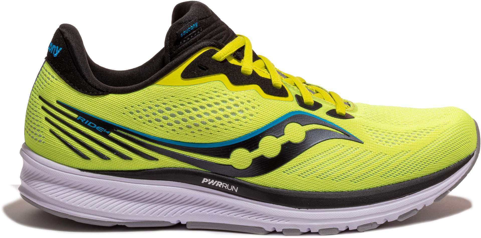 Saucony Ride 14 Hardloopschoenen Fluo Geel/Zwart Heren koop je bij  Futurumshop.nl