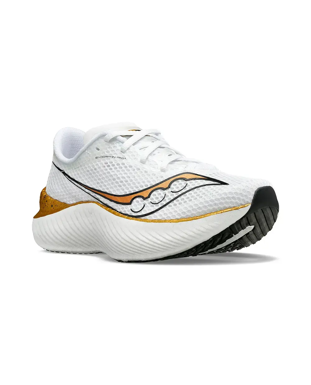 Saucony Endorphin Pro 3 Hardloopschoenen Wit/Goud Dames koop je bij