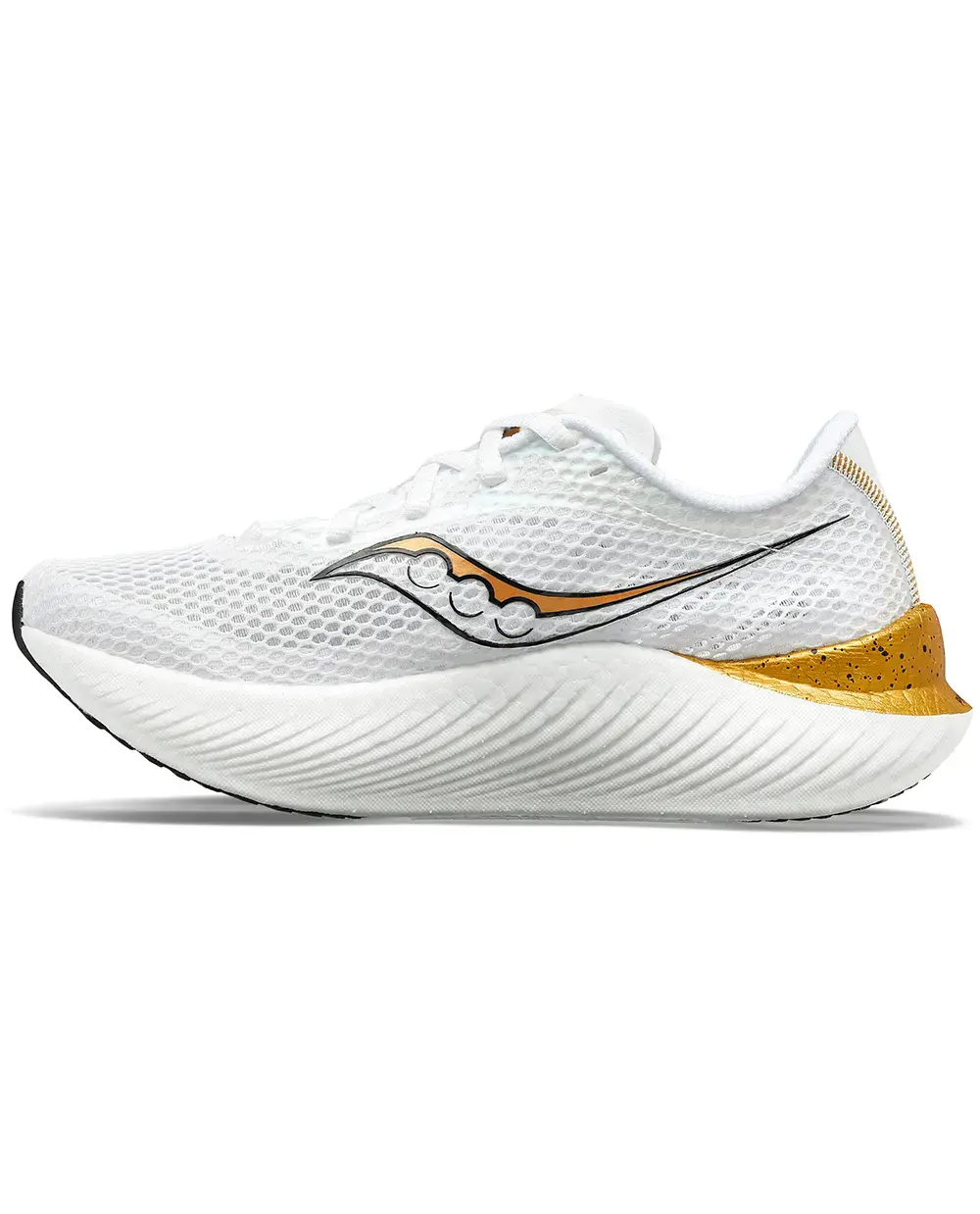 Saucony Endorphin Pro 3 Hardloopschoenen Wit/Goud Dames koop je bij