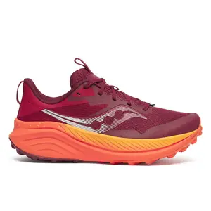 Saucony Xodus Ultra 3 Trail Hardloopschoenen Donkerrood/Oranje Dames