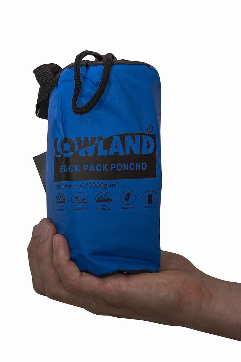 Lowland Backpack Poncho Blauw Unisex