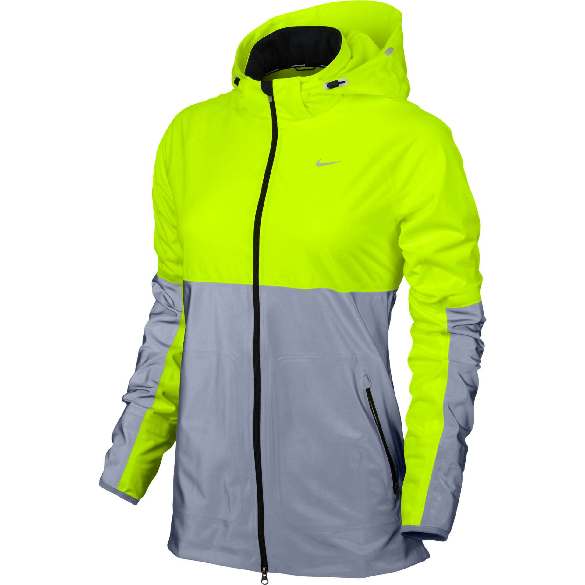 Nike Shield Flash Hardloopjack Geel/Zilver Dames koop je bij