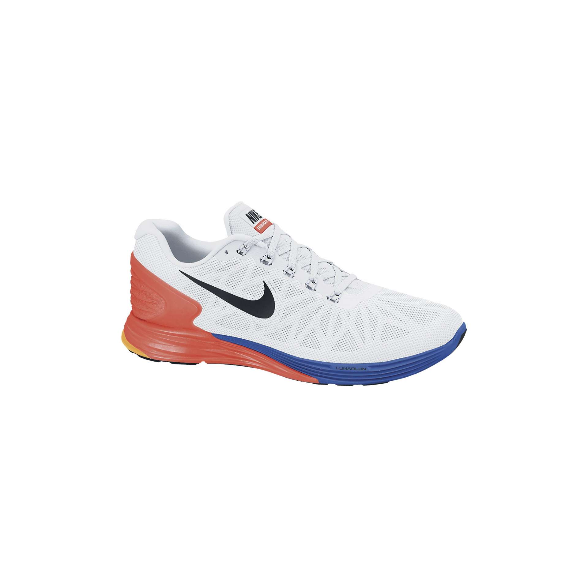 Nike Lunarglide 6 Hardloopschoenen Wit/Oranje/Blauw Heren koop je bij  Futurumshop.nl