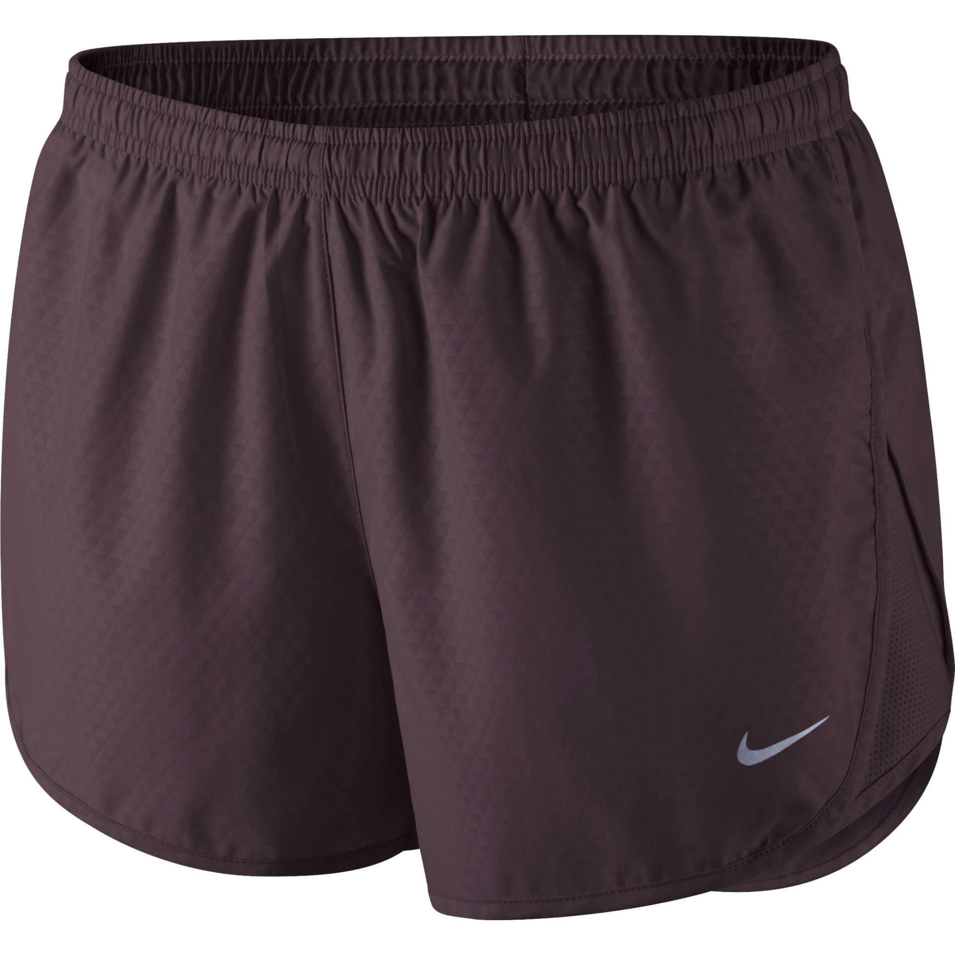 Nike Tempo Embossed Hardloopbroek Kort Donkerrood Dames