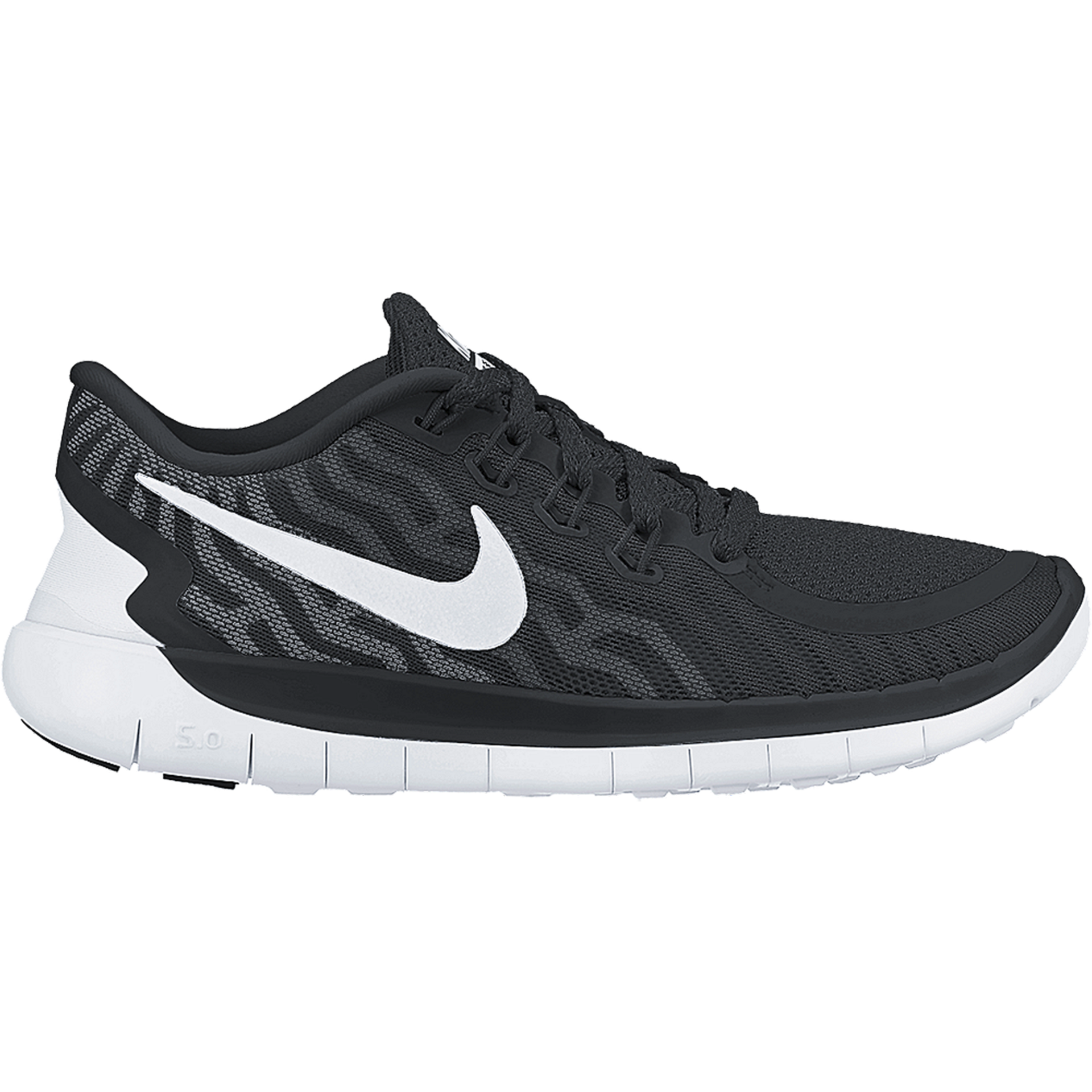 Nike Free 5.0 Hardloopschoenen Zwart/Wit/Grijs Heren