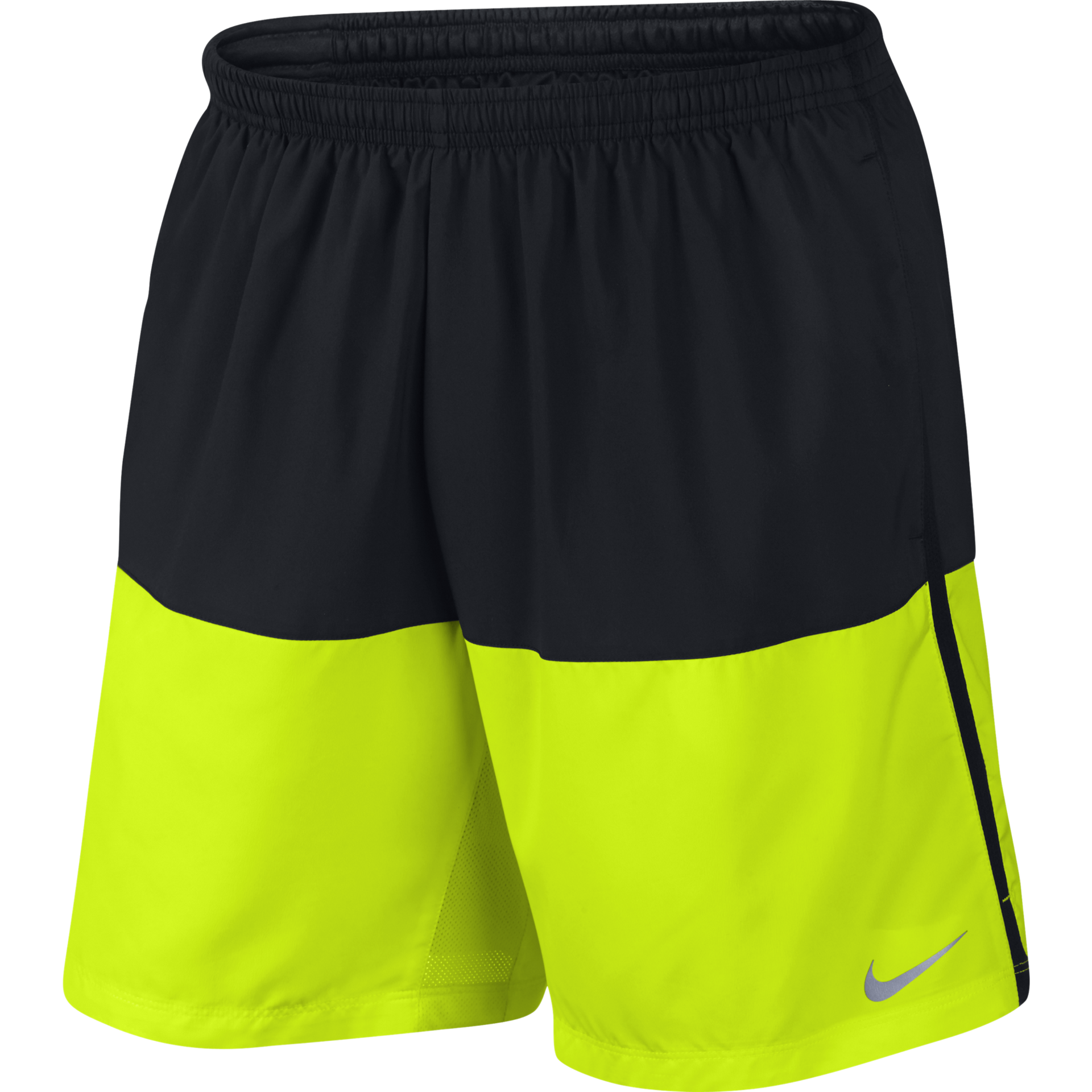 Nike Distance Hardloopbroek Kort Knielengte Zwart/Geel/Zilver Heren koop je  bij Futurumshop.nl