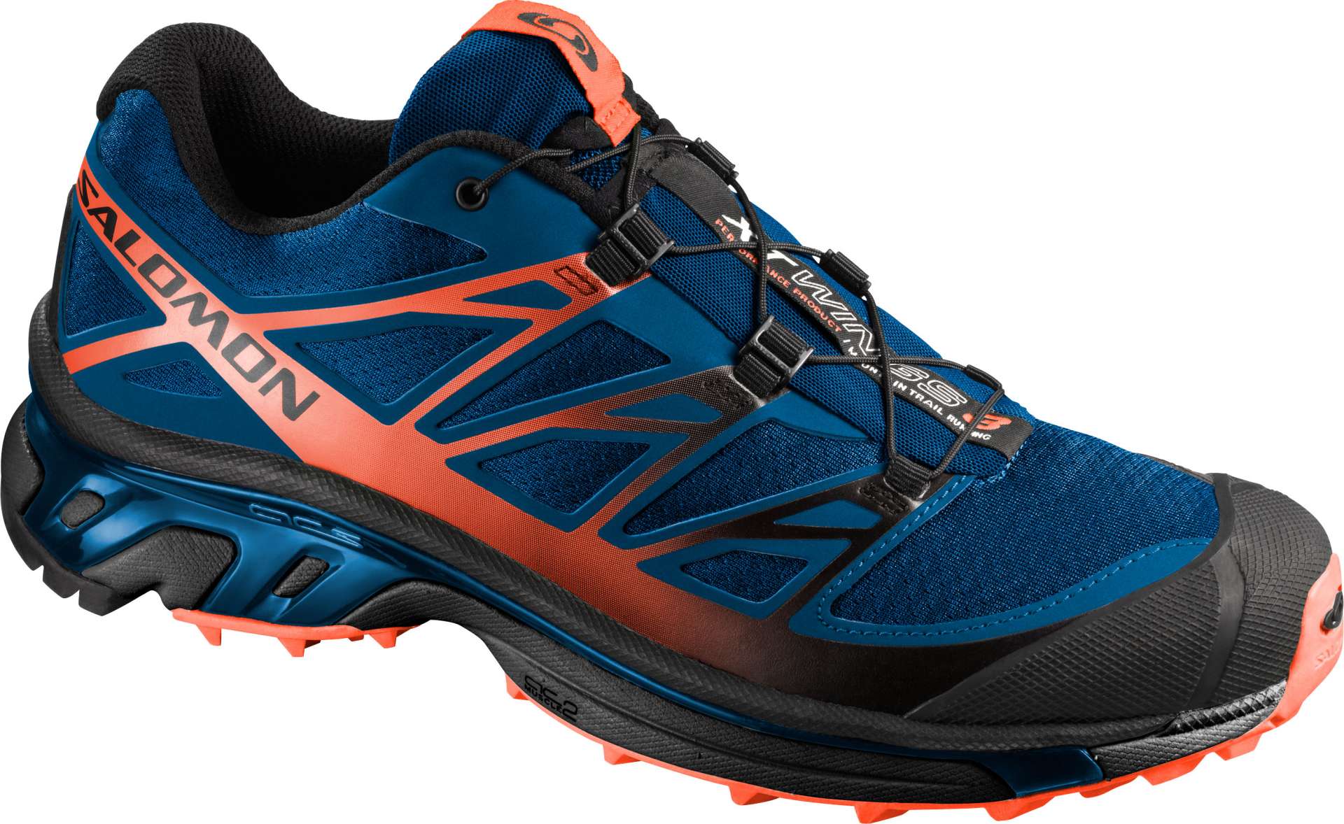 Salomon XT Wings 3 Trail Hardloopschoenen Blauw/Zwart/Fluo Oranje Heren  koop je bij Futurumshop.nl