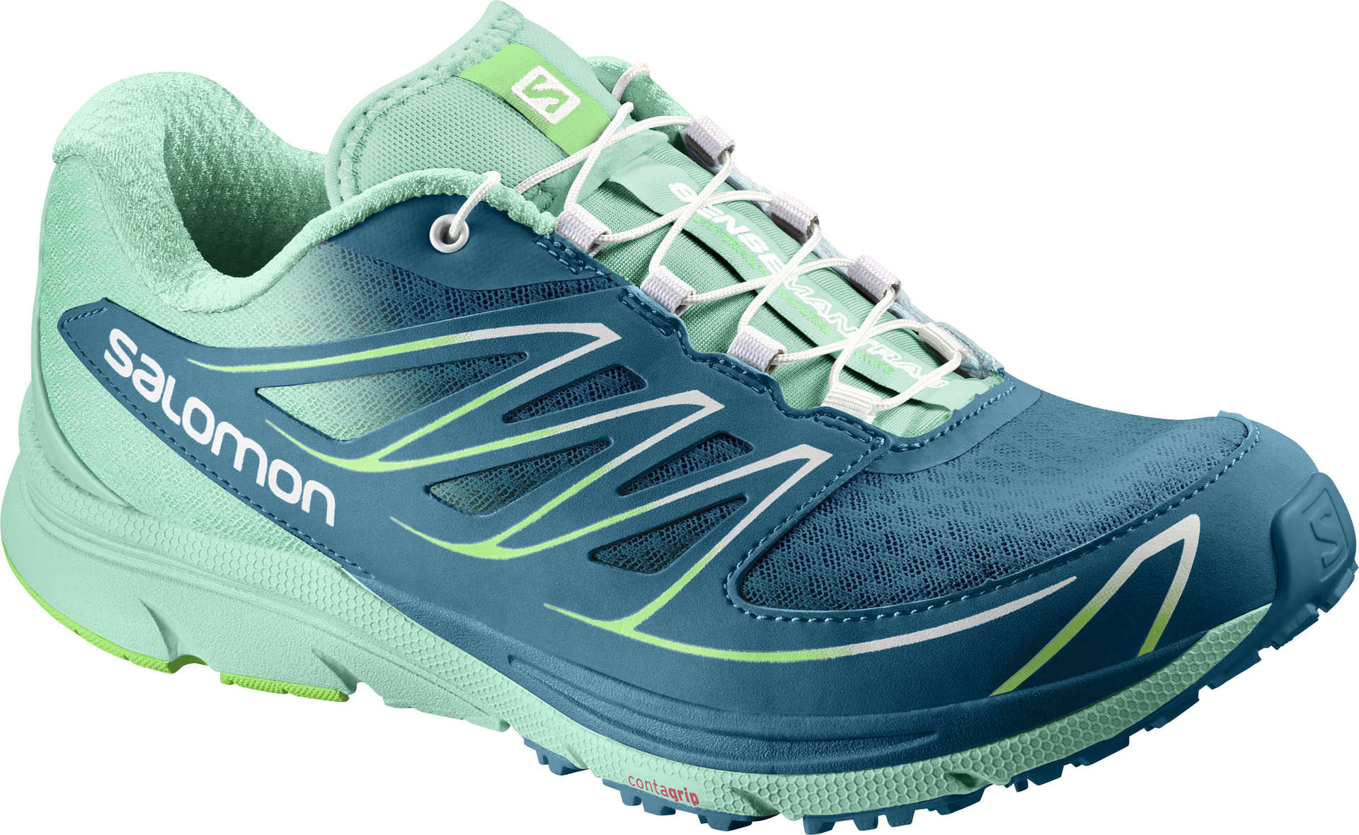 Salomon Sense Mantra 3 Hardloopschoenen Blauw/Groen Dames koop je bij  Futurumshop.nl