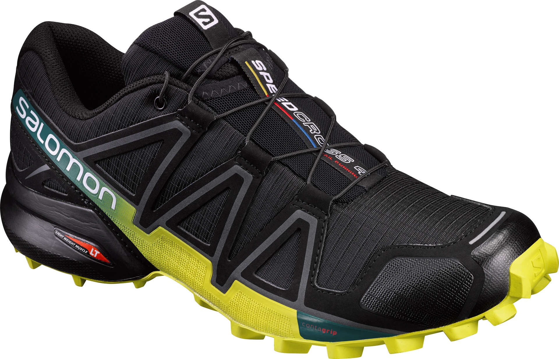 Salomon Speedcross 4 Trail Hardloopschoenen Zwart Geel Heren koop je bij Futurumshop