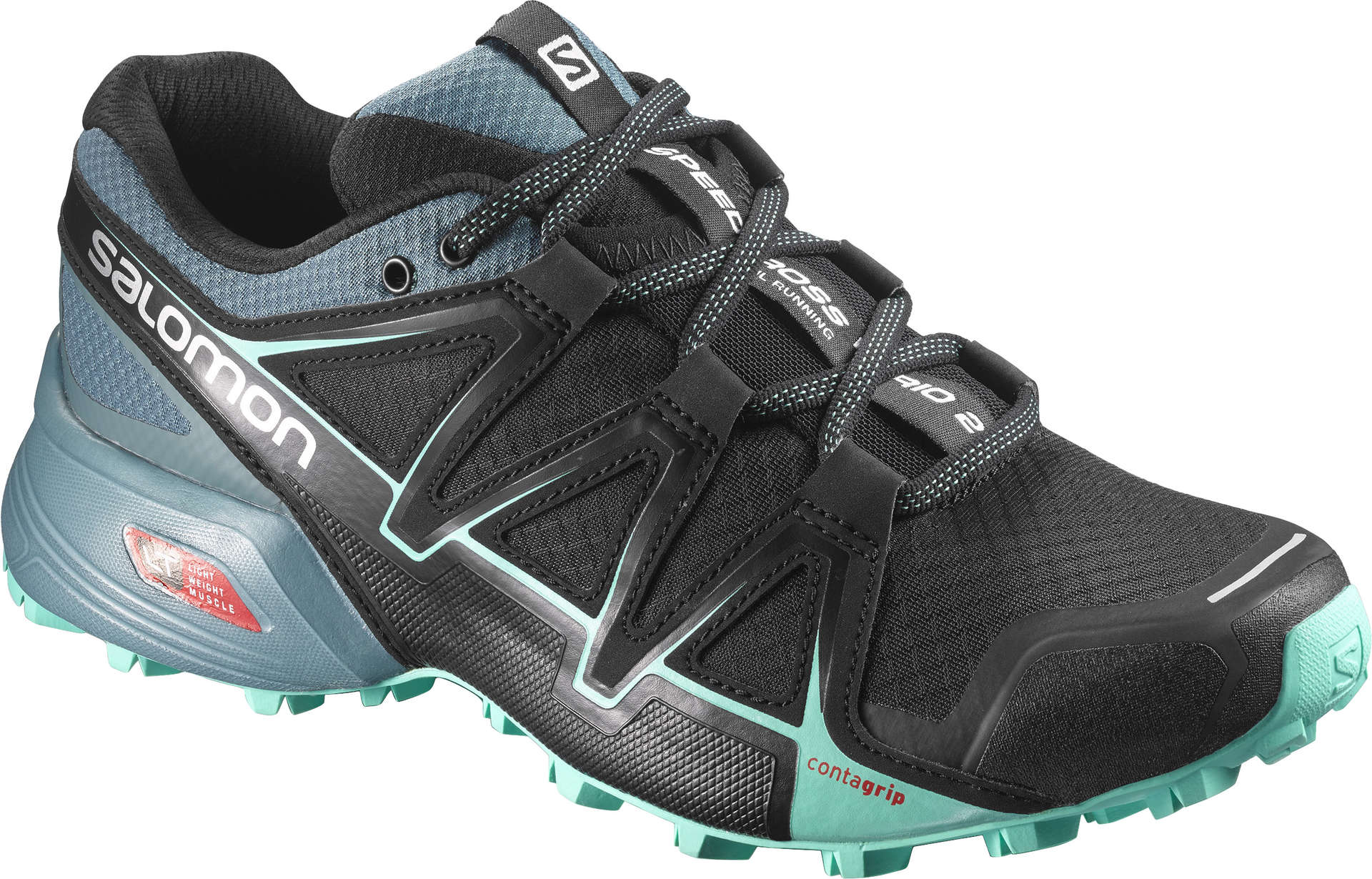 Salomon Speedcross Vario 2 Trail Hardloopschoenen Zwart/Grijs/Groen Dames