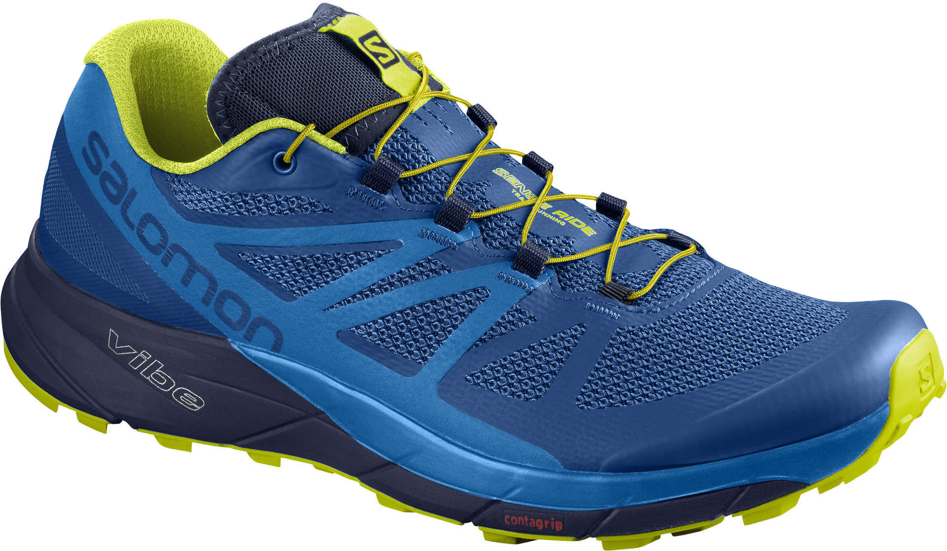 Salomon Sense Ride Trail Hardloopschoenen Blauw/Geel Heren