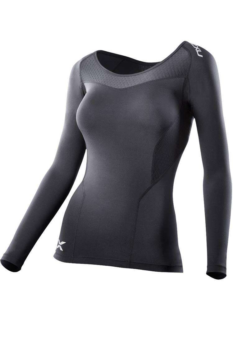 2XU Basic Compression Shirt Lange Mouwen Zwart Dames