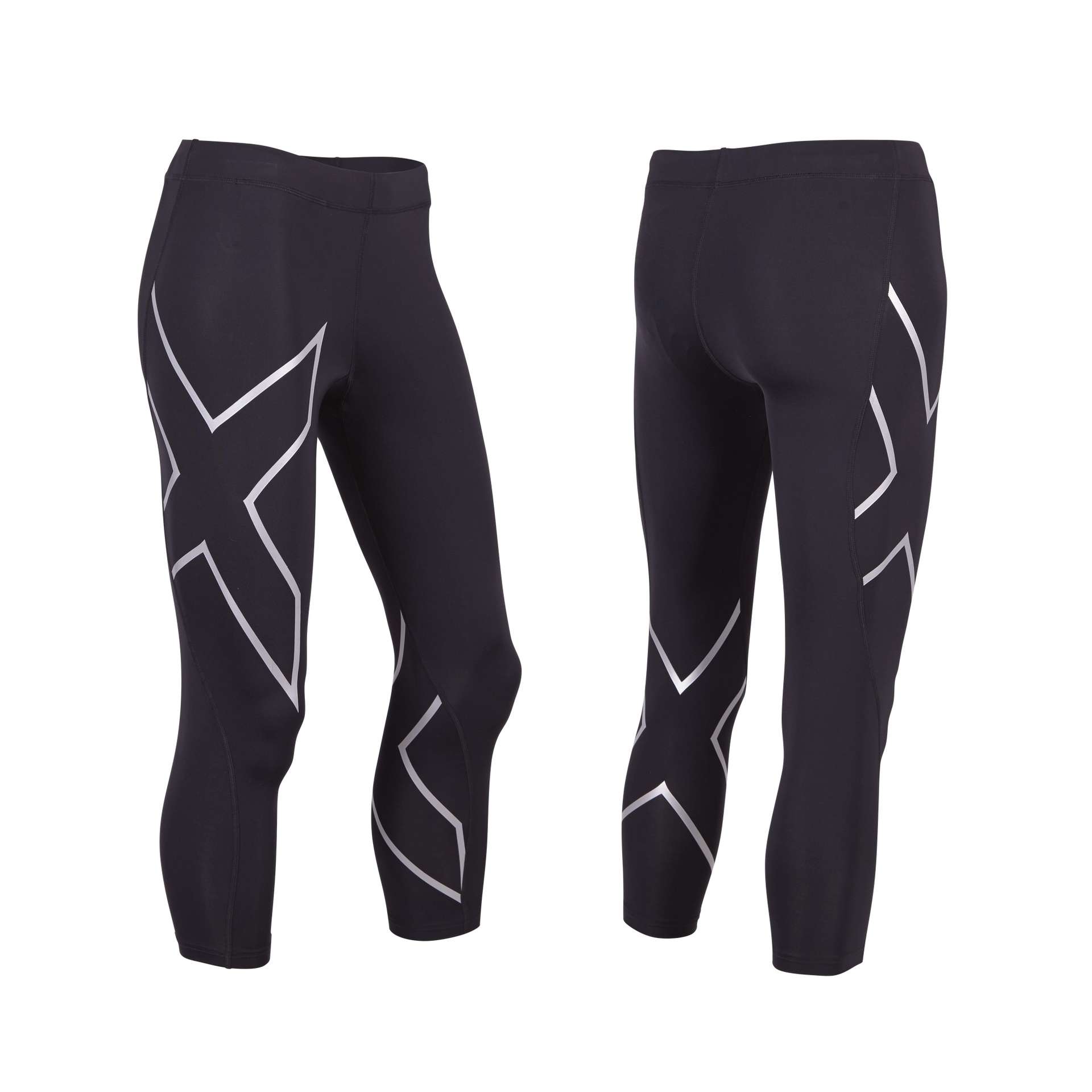 2XU Core Compression 7/8 Broek Zwart/Zilver Dames