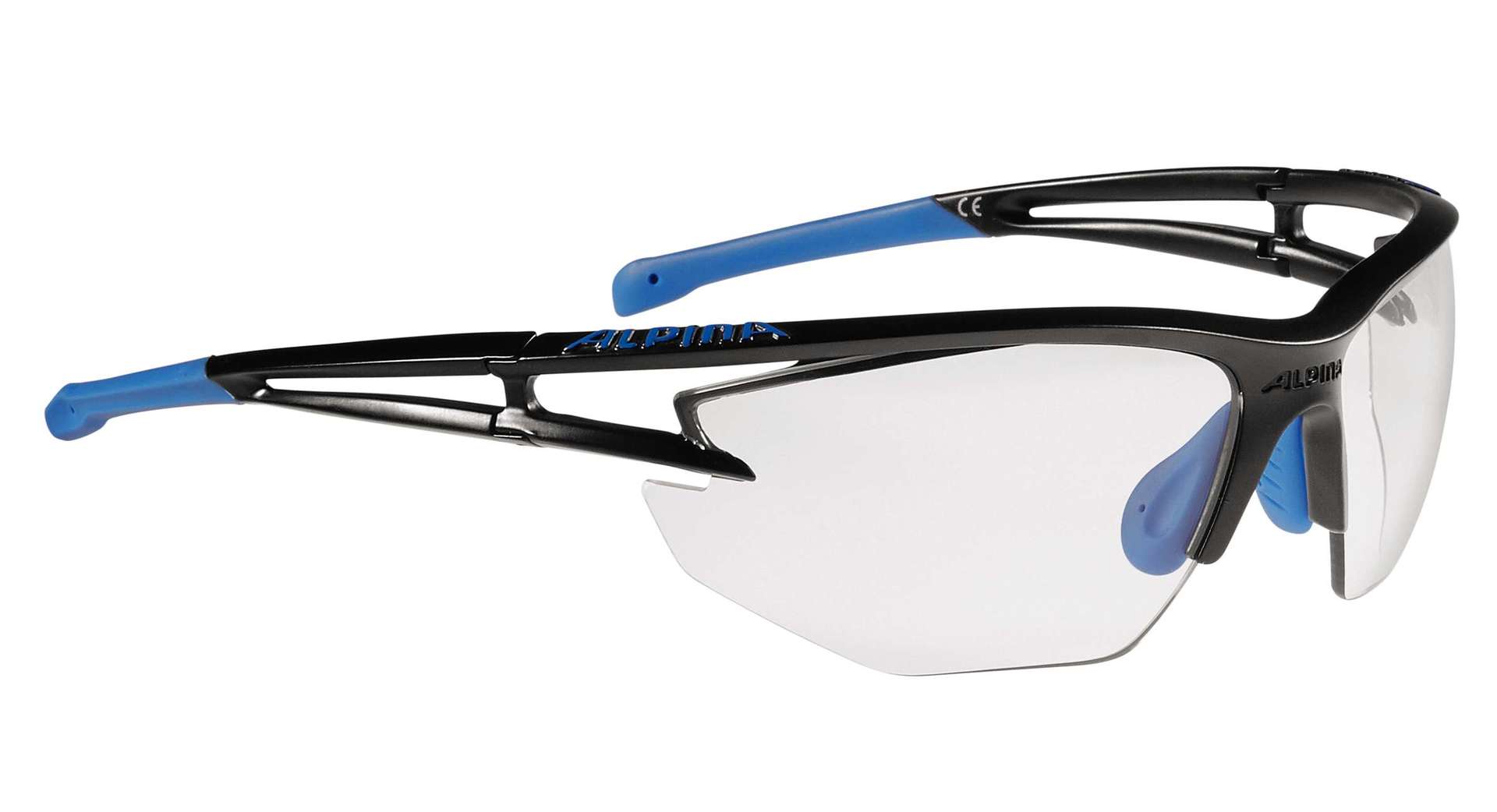 Alpina Eye-5 VL+ Sport Zonnebril Zwart/Mat Blauw CV+