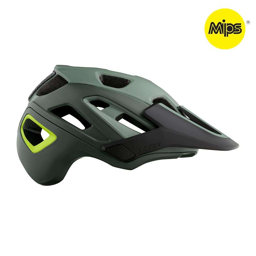 Lazer Jackal MIPS MTB Fietshelm Groen/Fluor Geel koop je bij Futurumshop.nl