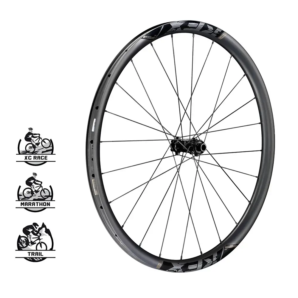 MTB-loopwielset, 29 inch, zwarte aluminiumlegering, mountainbike