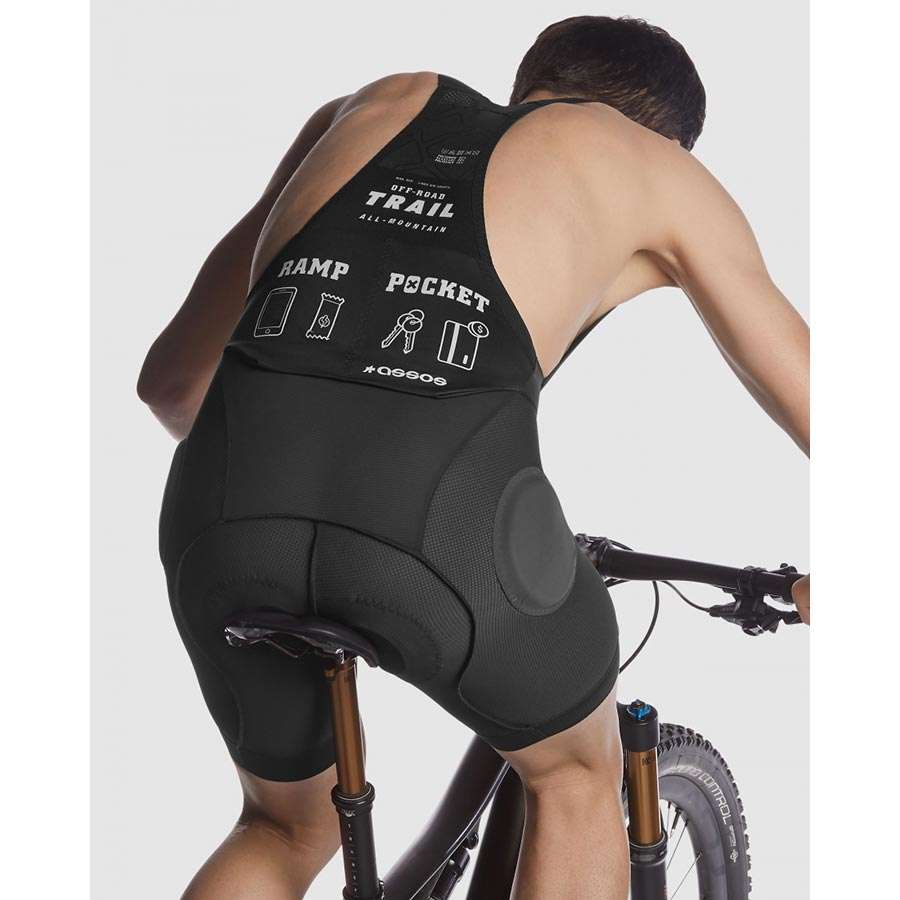 Assos Trail Liner MTB Fietsbroek Kort Zwart/Grijs Heren