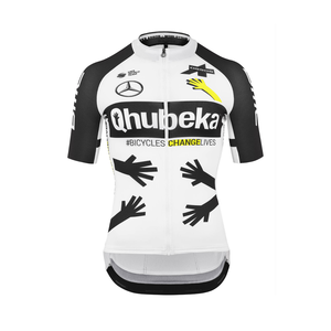 Assos GT Summer Team Qhubeka-ASSOS Fietsshirt Korte Mouwen Wit/Zwart Heren