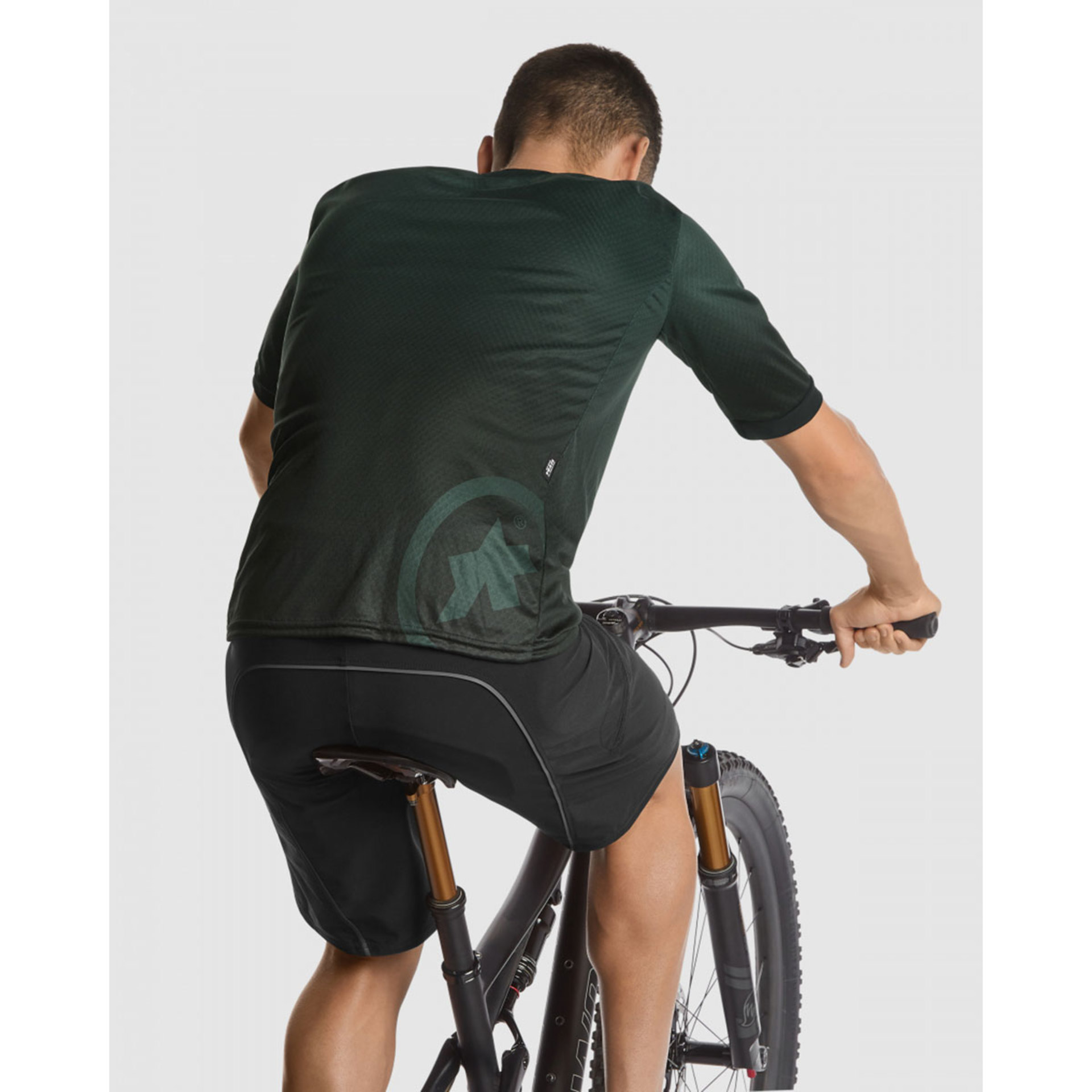 Assos Trail T3 MTB Fietsshirt Korte Mouwen Donkergroen/Zwart Heren