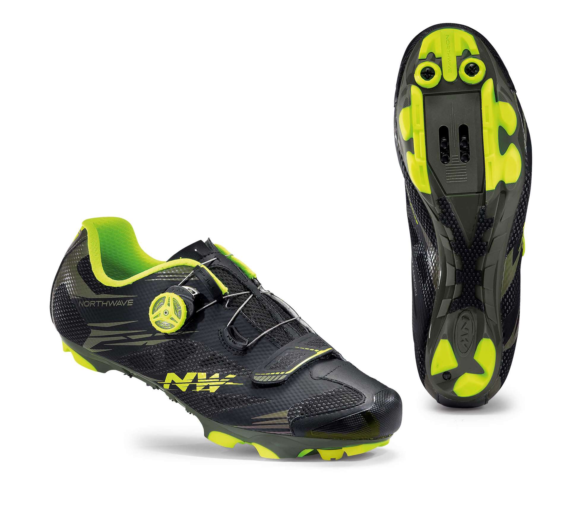 Northwave Scorpius 2 Plus Mountainbikeschoenen Zwart/Geel Heren koop je bij  Futurumshop.nl