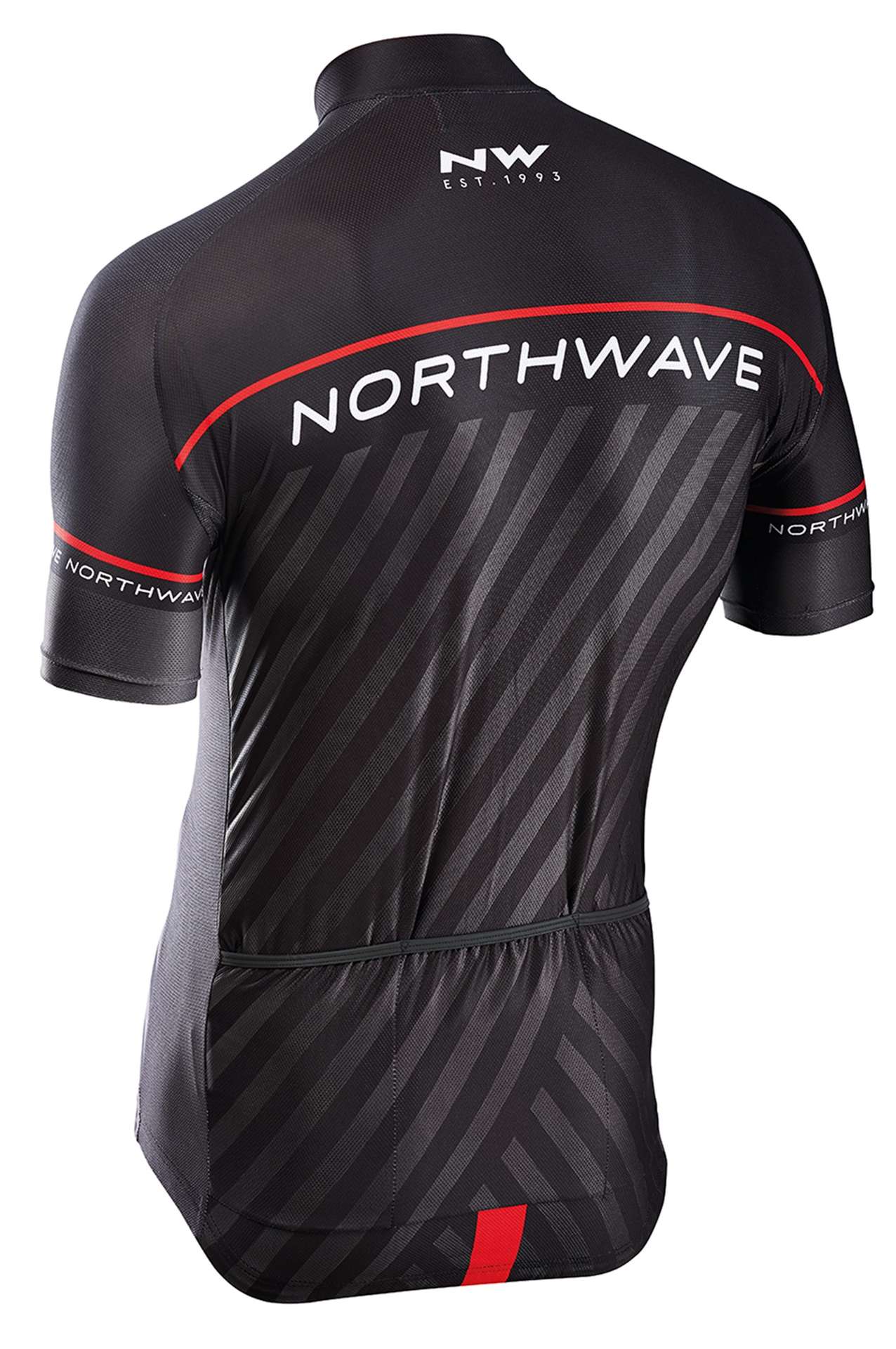 Northwave Logo 3 Fietsshirt Korte Mouwen Zwart/Rood Heren