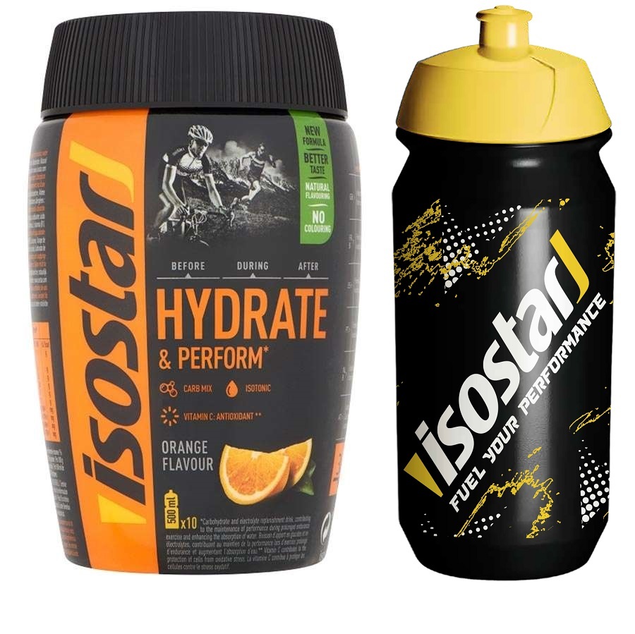 Isostar Hydrate & Perform Poeder Orange 400 gram + Bidon