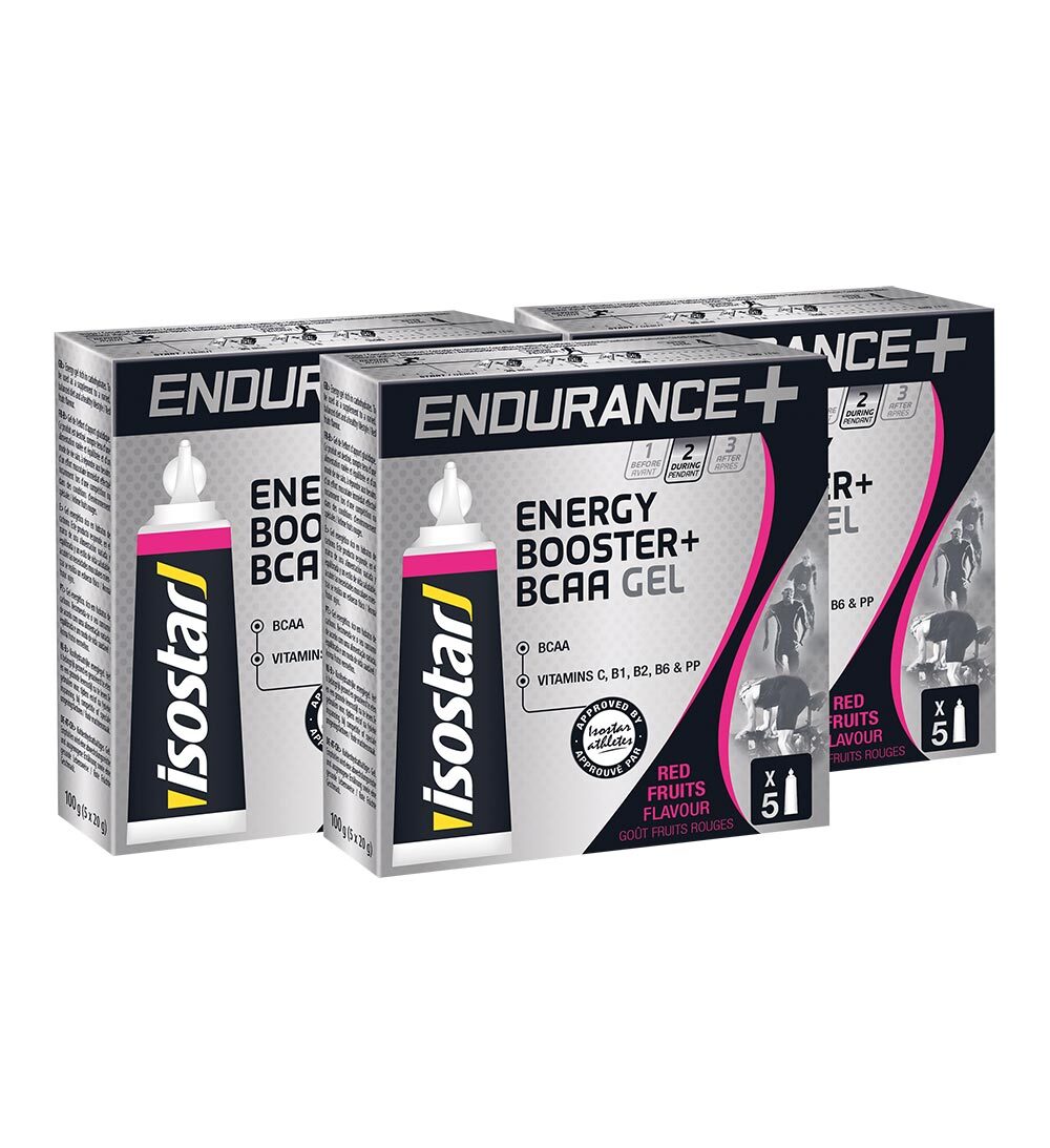 Isostar Endurance BCAA Gel Rode Vruchten 12 x 5 stuks koop je bij