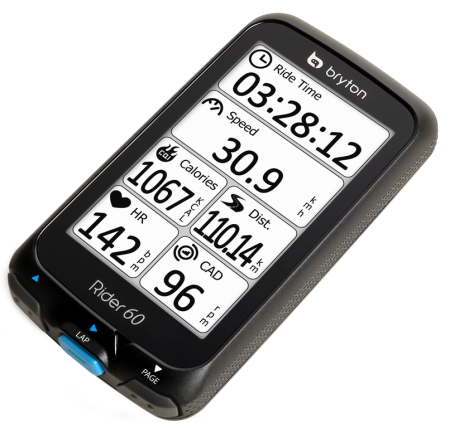 Bryton Rider 60T Fietscomputer West Europa met Hartslag en Dual Sensor