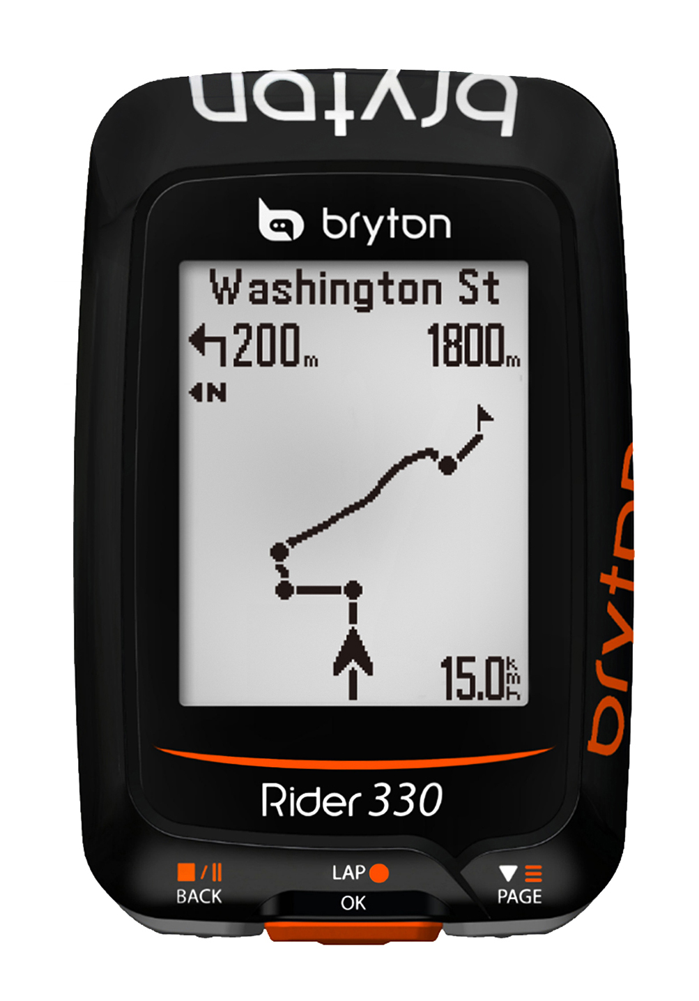 Bryton Rider 330E GPS Zwart/Oranje