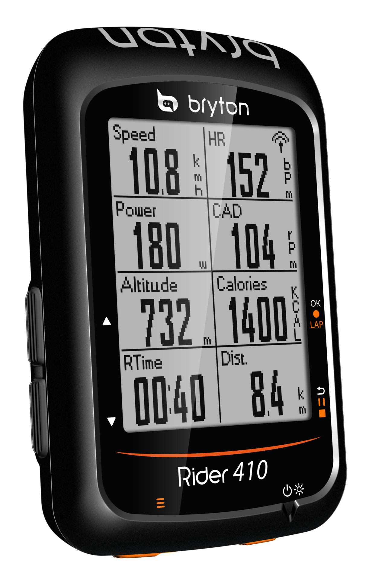 Bryton Rider 410T GPS Fietscomputer Zwart/Oranje