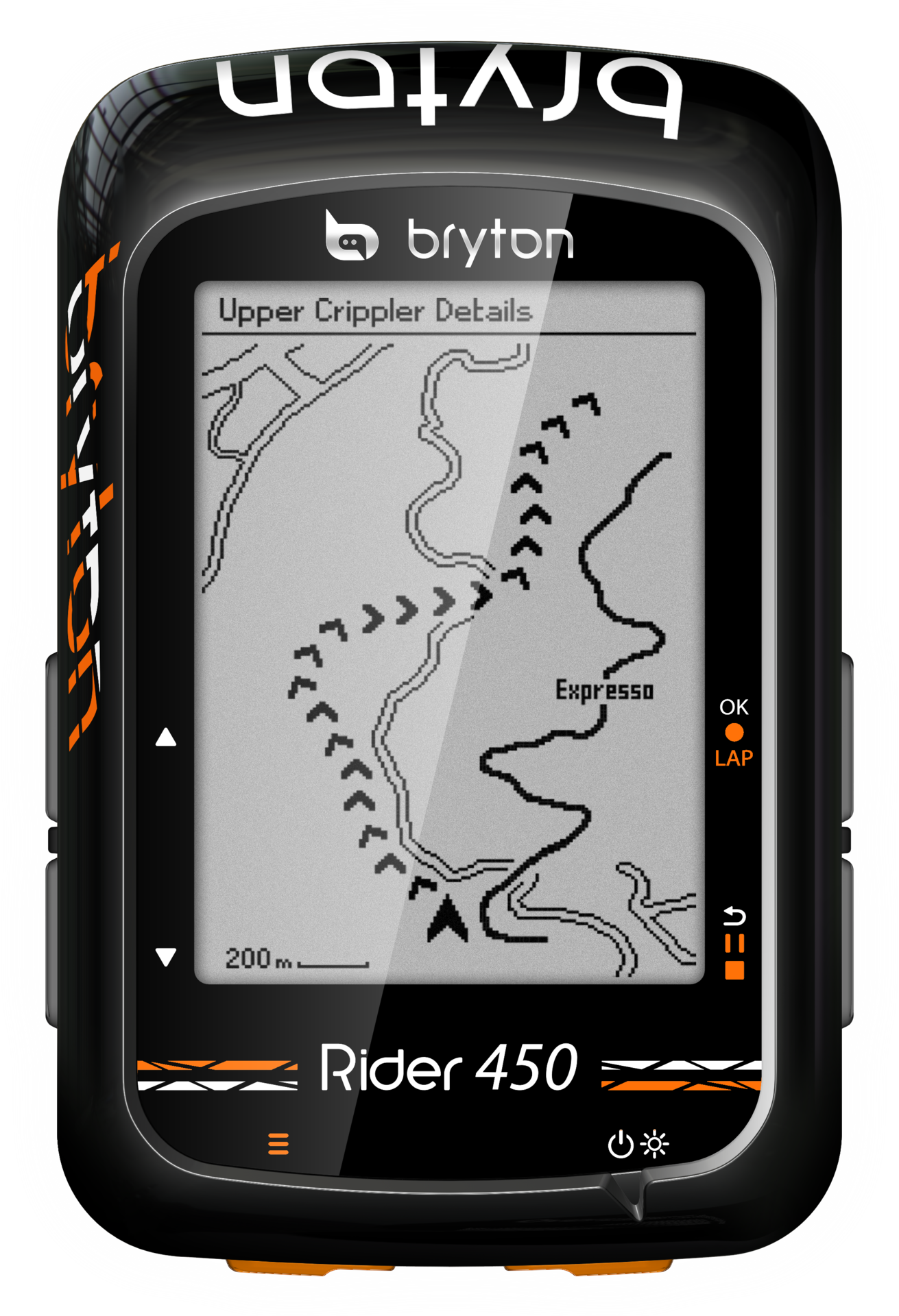 Bryton Rider 450H GPS Fietscomputer Zwart/Oranje