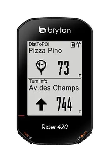 Bryton Rider 420E GPS Fietscomputer Zwart