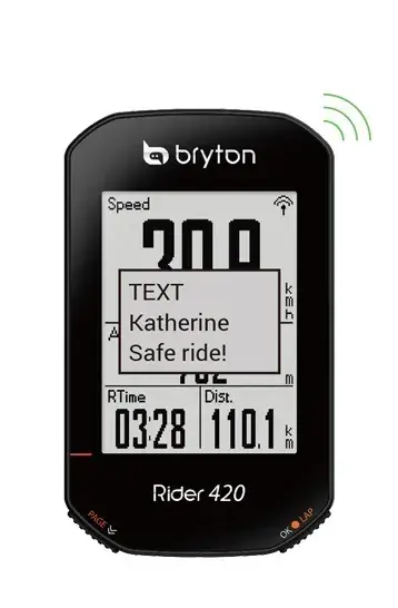 Bryton Rider 420E GPS Fietscomputer Zwart