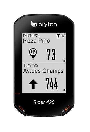 Bryton Rider 420H GPS Fietscomputer met Hartslagmeter Zwart 